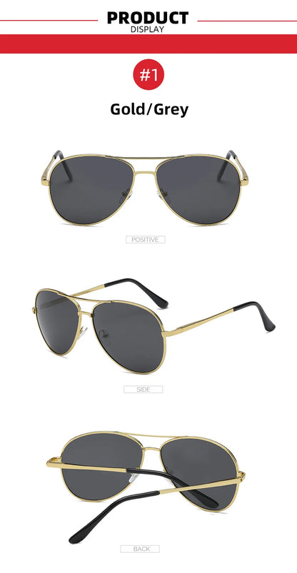 VIVIBEE Classic Men Aviation Polarized Metal Frame Sunglasses Black Women Pilot Style UV400 Sun Glasses 2026 Shades