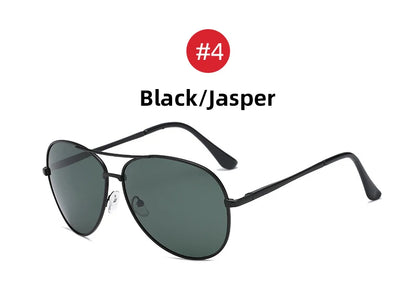 VIVIBEE Classic Men Aviation Polarized Metal Frame Sunglasses Black Women Pilot Style UV400 Sun Glasses 2026 Shades