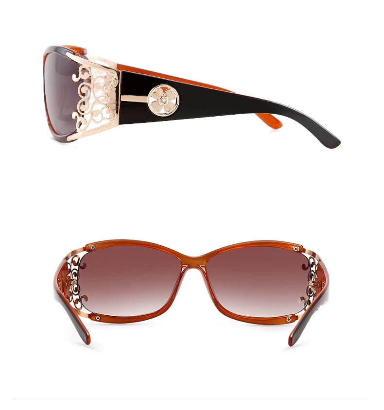 PARZIN Luxury Sunglasses Women Polarized Sun Glasses For Driving Vintage Female Ladies Shades Sunglasses Black With Packing PZ18