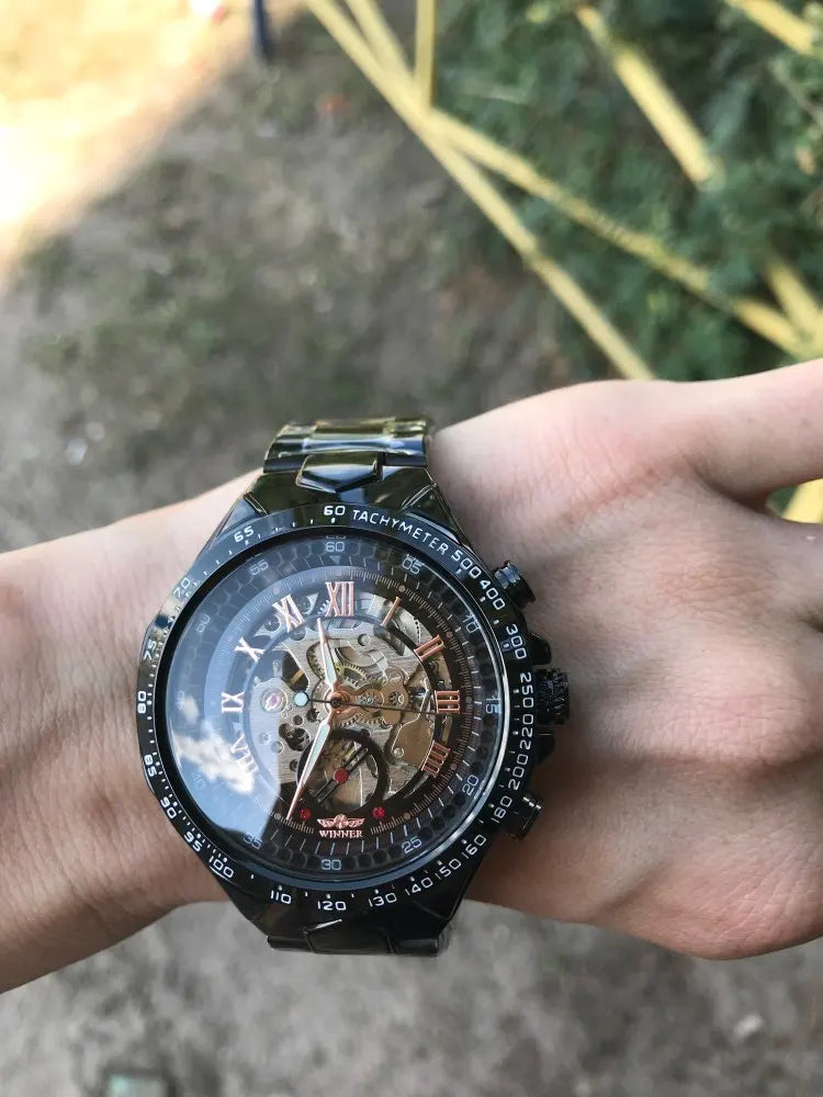 Automatinė mechaninė žemėlapis vyrui iš nerūdijančio plieno