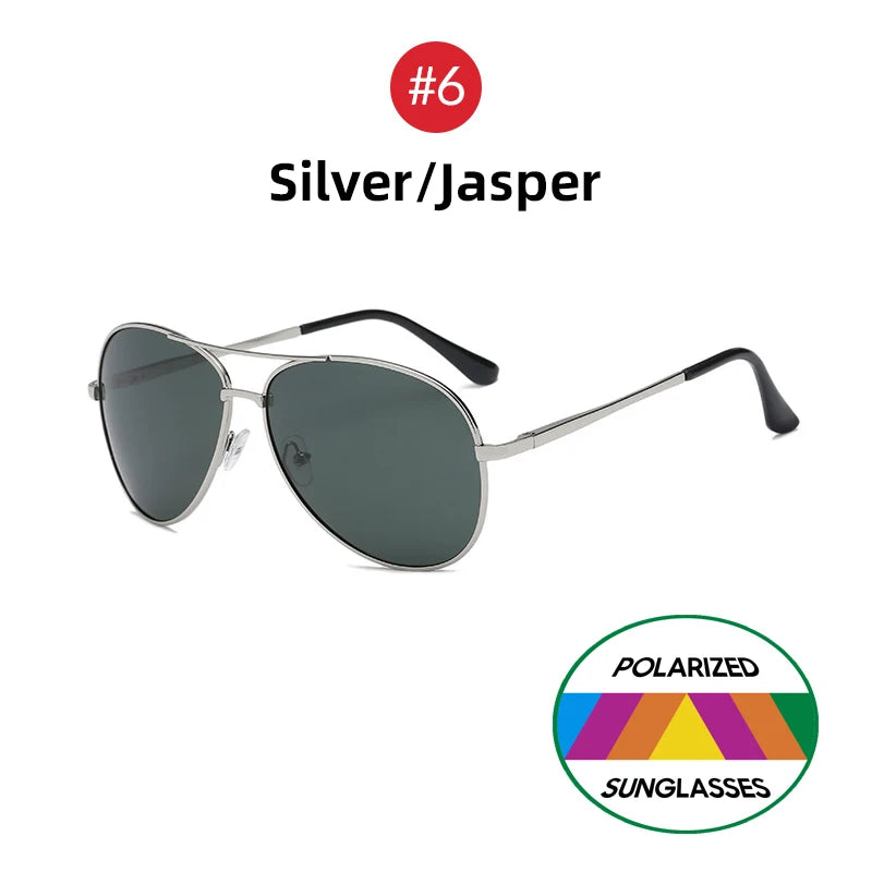VIVIBEE Classic Men Aviation Polarized Metal Frame Sunglasses Black Women Pilot Style UV400 Sun Glasses 2026 Shades
