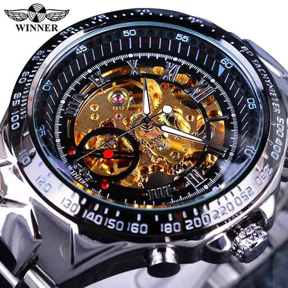 Automatinė mechaninė žemėlapis vyrui iš nerūdijančio plieno