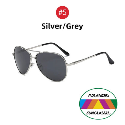 VIVIBEE Classic Men Aviation Polarized Metal Frame Sunglasses Black Women Pilot Style UV400 Sun Glasses 2026 Shades
