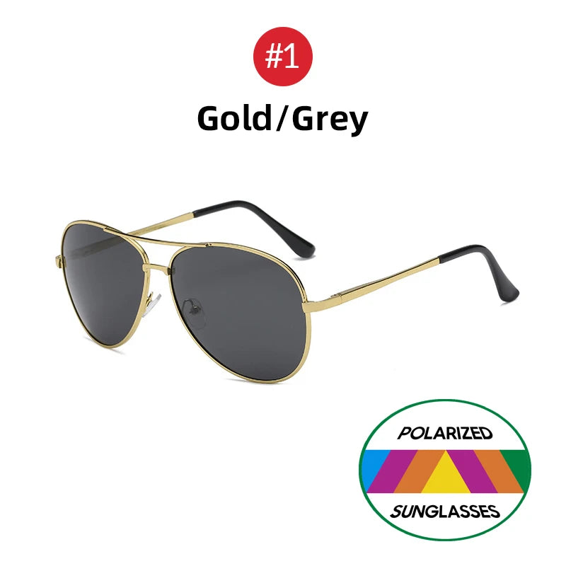 VIVIBEE Classic Men Aviation Polarized Metal Frame Sunglasses Black Women Pilot Style UV400 Sun Glasses 2026 Shades