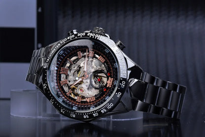 Automatinė mechaninė žemėlapis vyrui iš nerūdijančio plieno