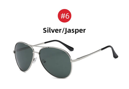 VIVIBEE Classic Men Aviation Polarized Metal Frame Sunglasses Black Women Pilot Style UV400 Sun Glasses 2026 Shades