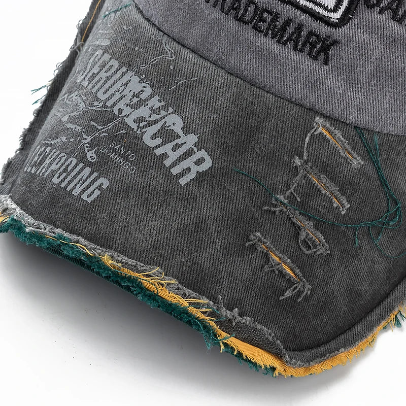 Unisex Washed Denim Baseball Cap High Quality Sports Hats Summer Hat Cap For Men Women 1969 Letter Streetwear Cap