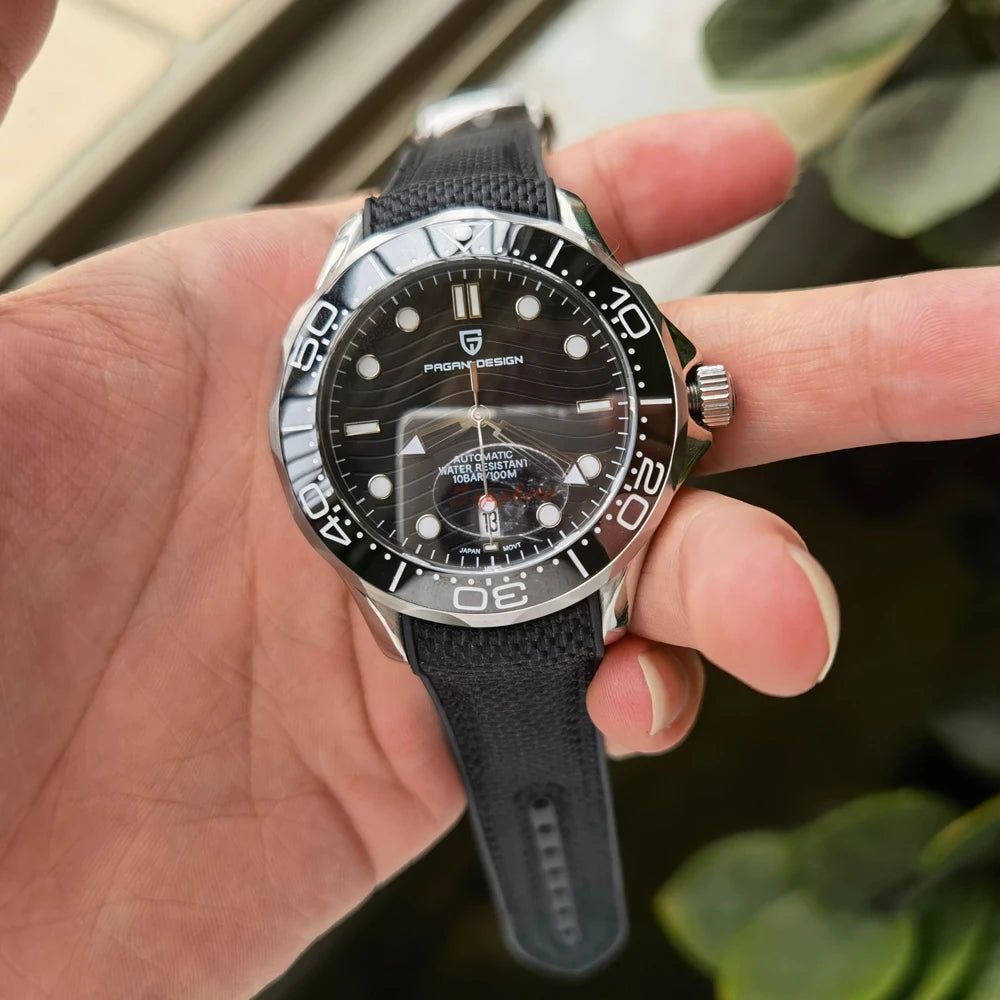 2026 New PAGANI DESIGN Wave Men Mechanical watch Luxury Automatic Watch for men NH35 Sapphire crystal Dive wristwatch clock man
