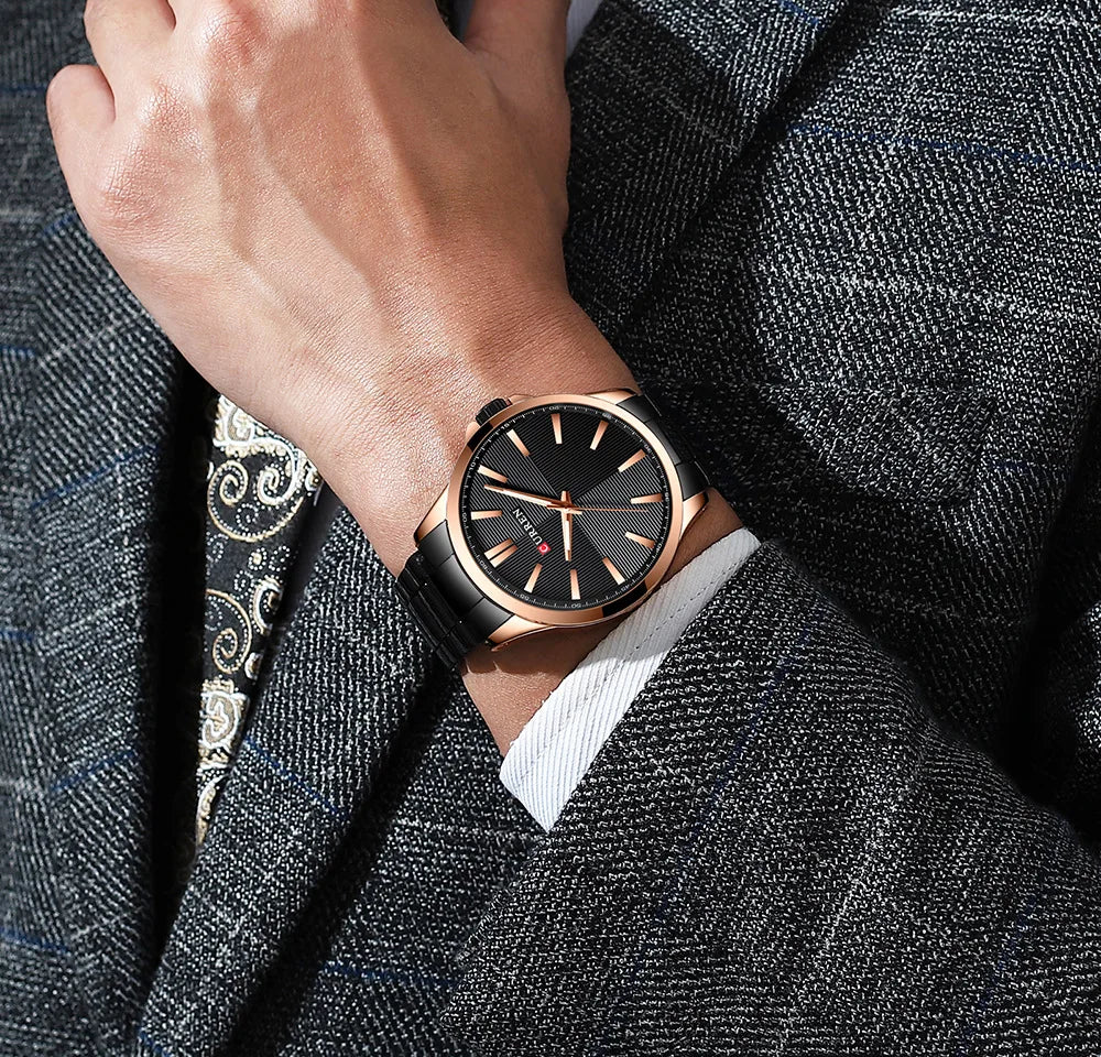 Montre pour homme CURREN – Modèle de luxe, étanche, style militaire, en acier inoxydable – Montre-bracelet sportive (réf. 8322)