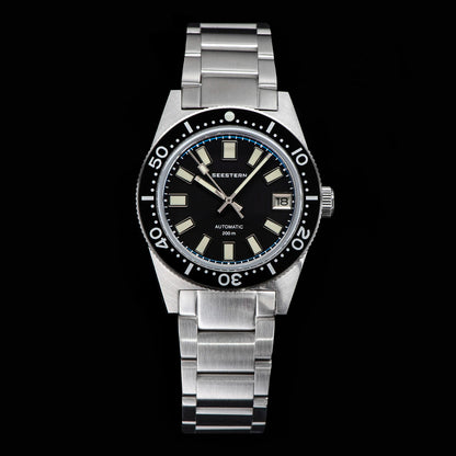 SEESTERN 62MAS Diving Watch Men Automatic Mechanical Wristwatch Luminous Bezel Waterproof NH35 Movement Sapphire Glass Bracelet