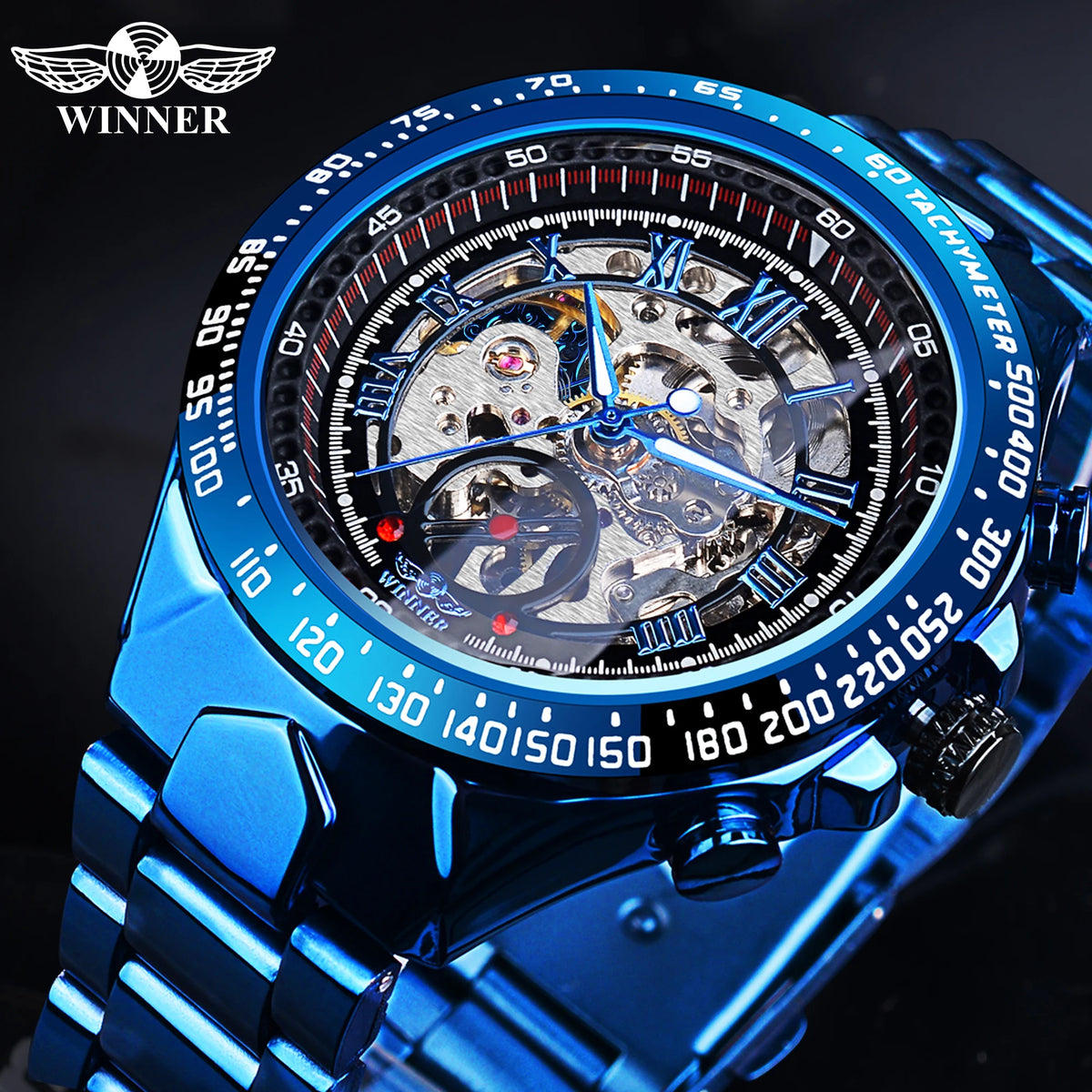 Automatinė mechaninė žemėlapis vyrui iš nerūdijančio plieno