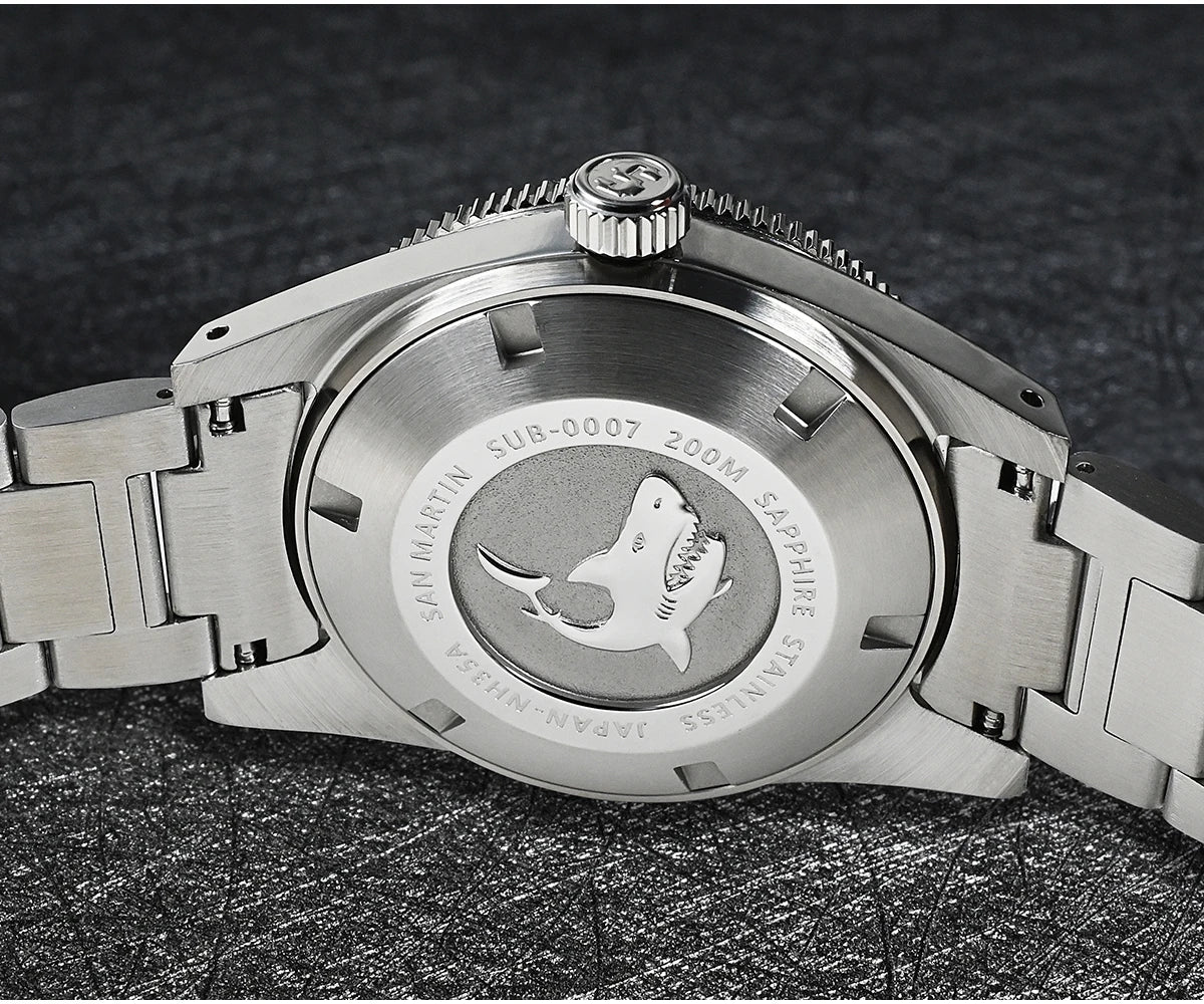 San Martin Official 41mm 62mas V4 Diver Men Watch NH35 Automatic Mechanical Watch Sapphire Glass 200m Waterproof Luminous SN0007