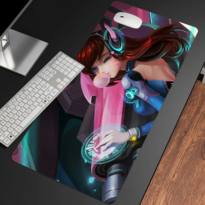 XXL Gaming Anime Mouse Pad Large Mouse Mat Girl Keyboard Computer PC  Edge Desk Mat For Overwatch/cs Go Gamer Mousepad