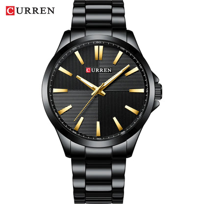 Montre pour homme CURREN – Modèle de luxe, étanche, style militaire, en acier inoxydable – Montre-bracelet sportive (réf. 8322)