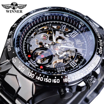 Automatinė mechaninė žemėlapis vyrui iš nerūdijančio plieno