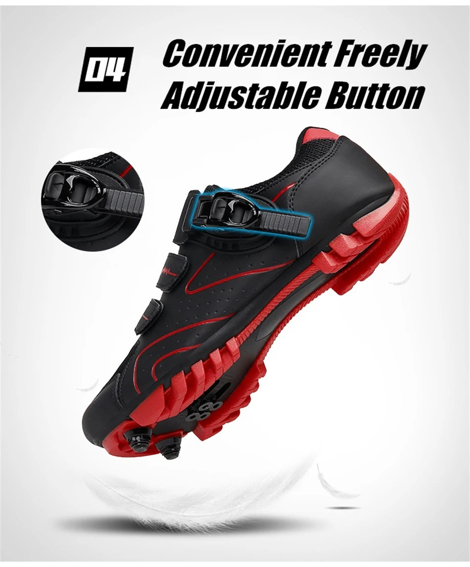 Professional Self-Locking Cycling Shoes Outdoor MTB Pedal Bicycle Shoes Non-Slip Sneakers Racing Road Speed Bike SPD Cleat Shoes