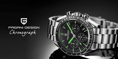 PAGANI DESIGN 2026 New Men's Watches Top Luxury Quartz Watch For Men Auto Date Speed Chronograph AR Sapphire Mirror Wrist watch