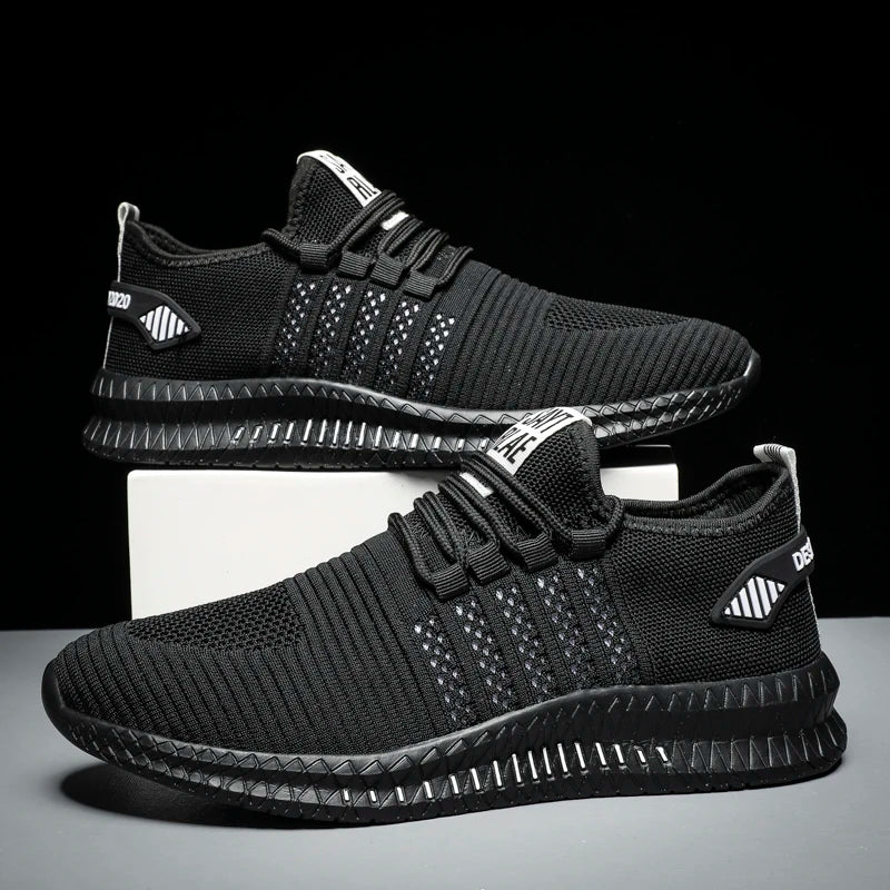 Baskets légères à la mode pour hommes, chaussures décontractées respirantes, chaussures de marche à lacets