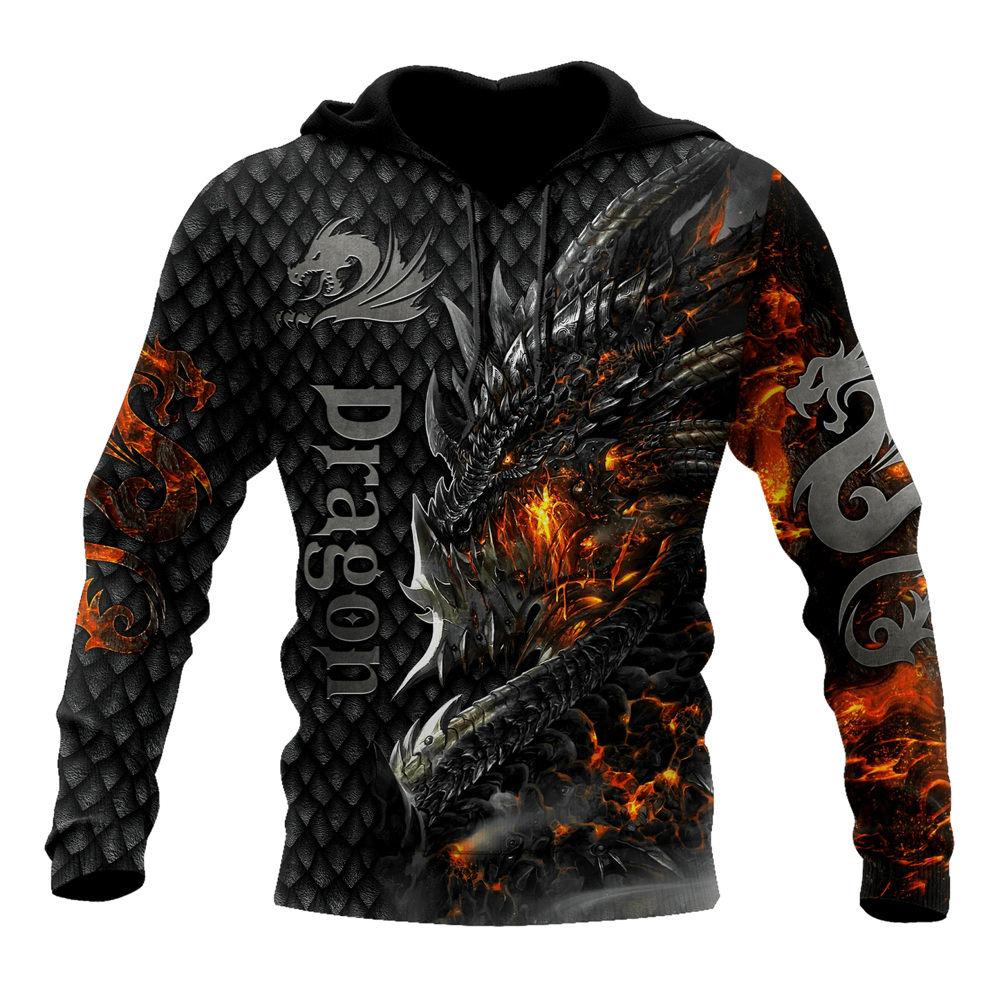 Prekrasna muška uniseks hoodie majica s kapuljačom s 3D printom vatrenog zmaja po cijeloj površini, jesenska streetwear ležerna jakna za trenirku KJ749