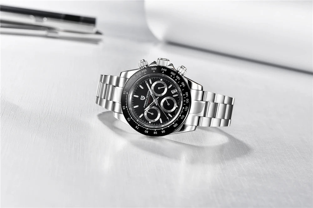 PAGANI DESIGN 2025 New Men's Watches Luxury Rose Gold Quartz Watch For Men 100M Waterproof Sports Chronograph Wristwatch Men