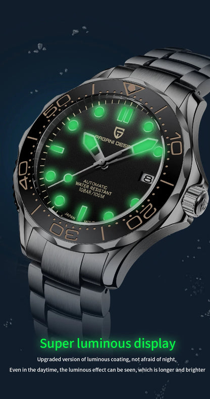 PAGANI DESIGN 007 Mechanical Wristwatch for Men Luxury Automatic Watch NH35A AR Sapphire Crystal Waterproof Clock 2024 New