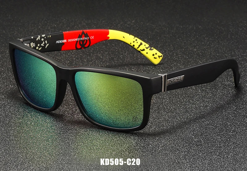 KDEAM Revamp Of Sport Men Sunglasses Polarized Shockingly Colors Sun Glasses Outdoor Driving Photochromic Sunglass With Box