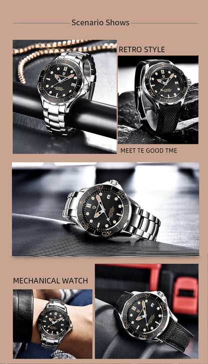 PAGANI DESIGN 007 Mechanical Wristwatch for Men Luxury Automatic Watch NH35A AR Sapphire Crystal Waterproof Clock 2024 New