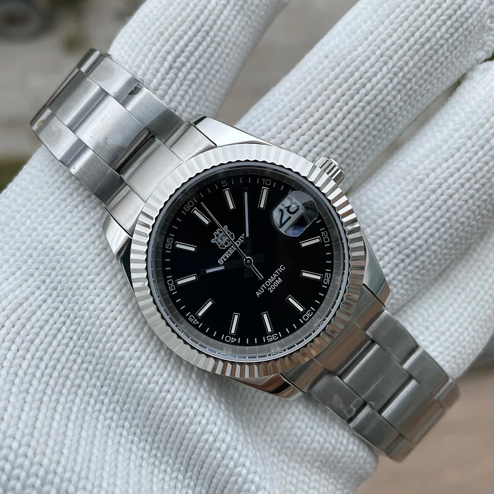 Steeldive SD1933 New Arrival 39MM Stainless Steel Case Sapphire Glass NH35 Automatic Dive Watch with Date