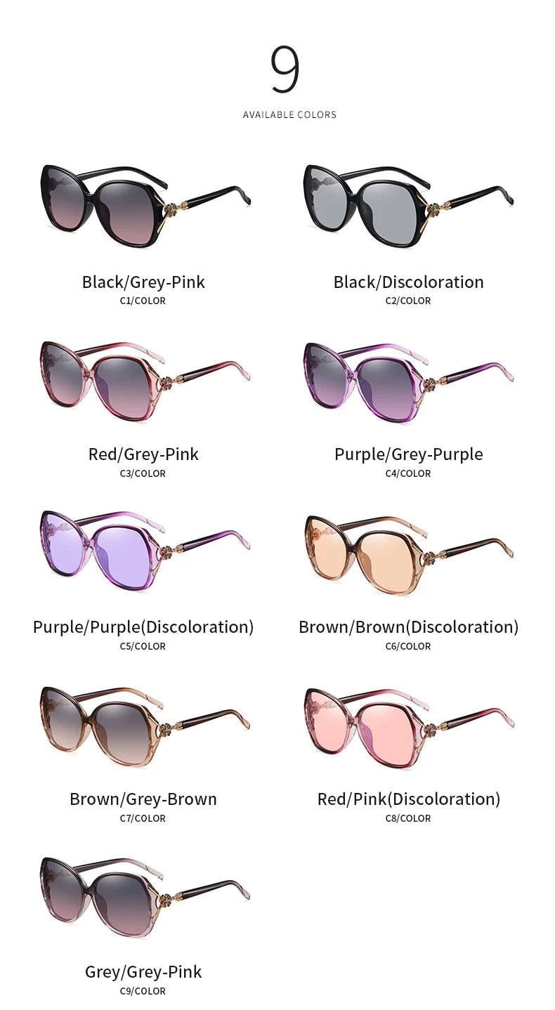 2021 Luxury Women Polarized Sunglasses Latest Lady's  UV400 Protection Crystal Feminin Cool Sun Glasses Diamond Vintage Gafas