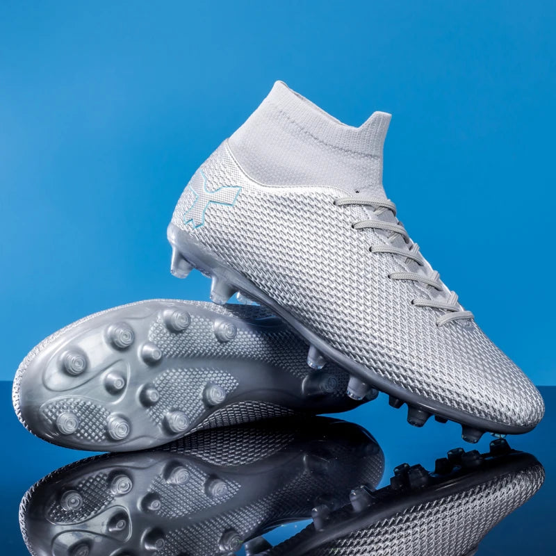 New Unisex Long Spike Football Boots Men Broken Nail Soccer Shoes AG/TF Training Soccer Cleats Sneakers Non-Slip Ankle Zapatos