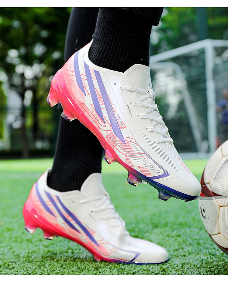 Chaussures de football pour hommes, baskets confortables, chaussures de football de haute qualité avec crampons longs pour garçons - Conception durable et résistante à l'usure