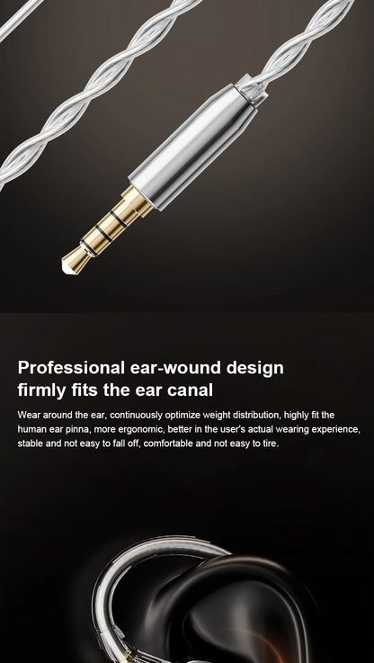 Zhulinniao JingHong Z3 2025 High-Fidelity In-Ear HiFi Earphones Dual Dynamic Drivers Metal Music Monitor Customizable Audio