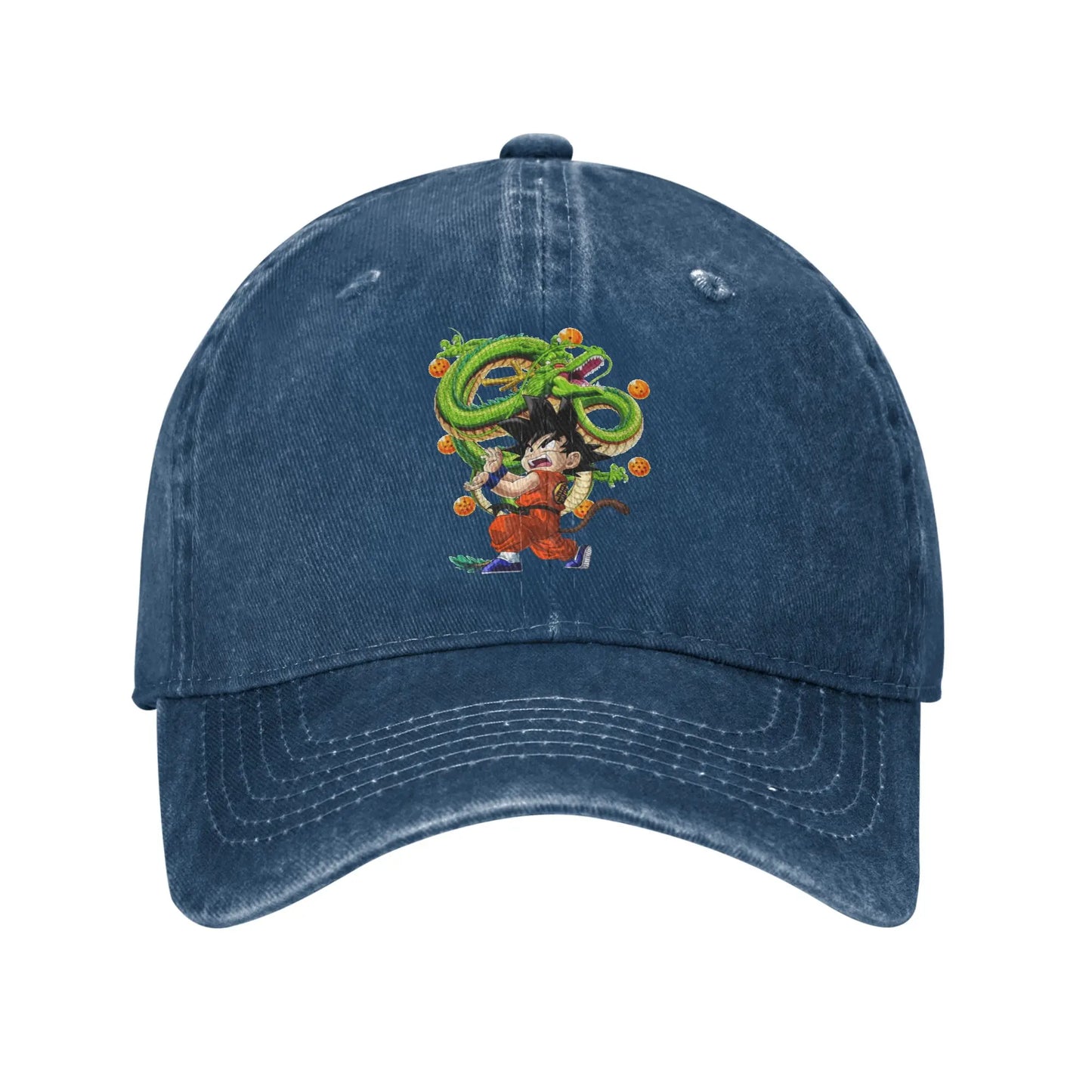 Retro Kamehameha Kid Goku Anime Baseball Caps Unisex Distressed Cotton Headwear Dragon Ball Outdoor Workouts Gift Hats Cap