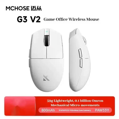 MCHOSE G3 V2 Pro/Ultra Lightweight E-sports Mouse Three mode Gaming office wireless Bluetooth PAW3395 Fully self-developed