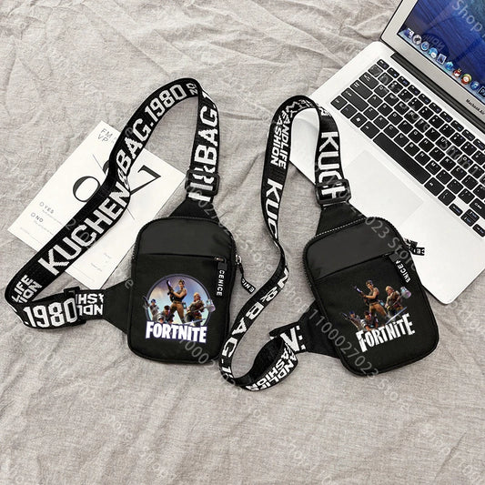 Fortnites Adult Shoulder Bag Sports Casual Lightweight Mini Phone Bags Cartoon Game Figure Printed Men Crossbody Chest Pack Gift