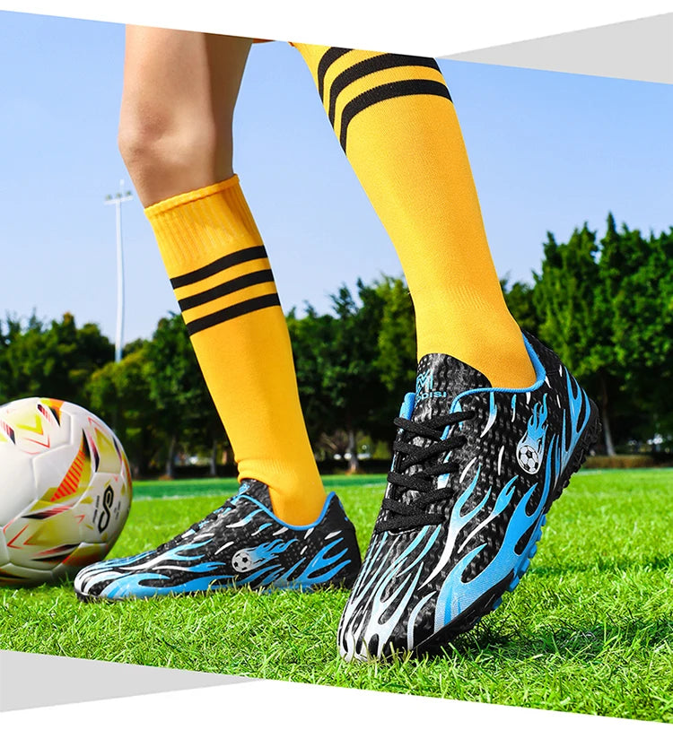 Nouvelles chaussures de football pour homme, chaussures de football professionnelles, baskets confortables pour les matchs en plein air, chaussures de sport antidérapantes pour garçons, unisexe
