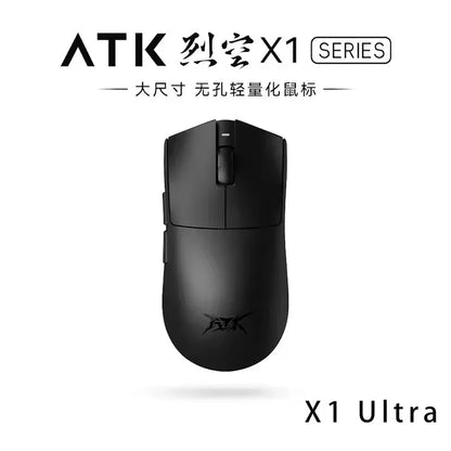 Brezžična Bluetooth miška ATK X1 Series Paw3950/Ultra 8k, lahka 49g, tri načini povezave, FPS gaming miška, darilo po meri