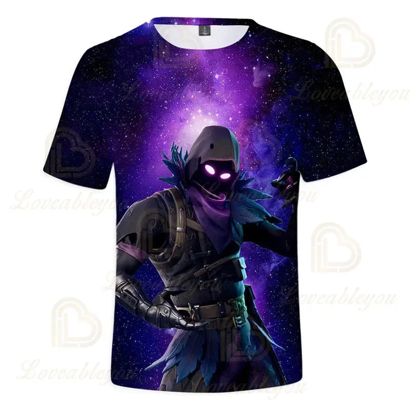 T-shirt 3D Red Jade Fortnite Anime Battle Royale per uomo, donna e bambini - T-shirt Pelly, regalo di compleanno per ragazze e ragazzi