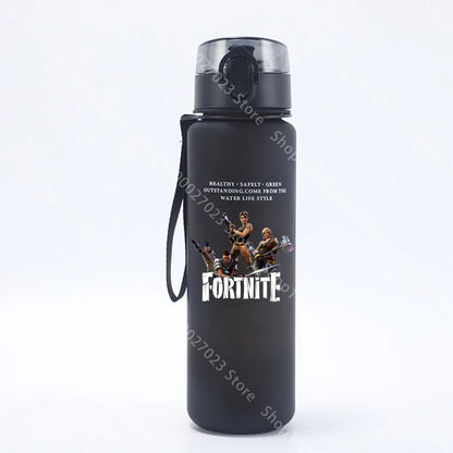 Borraccia sportiva Fortnites 650ML kawaii motivazionale, a prova di perdite, portatile e riutilizzabile, per outdoor, viaggi e palestra, nuovo regalo carino