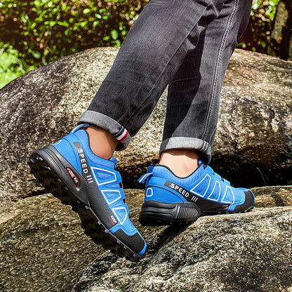 Zapatillas de senderismo para hombre, de exterior, con suela de goma antideslizante, tácticas de entrenamiento, ligeras y cómodas para senderismo, viajes y deporte