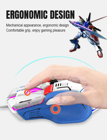 High-end Programmable Gaming Mouse Wired 12800 DPI 12 keys RGB Game Mice for Windows IOS Home Office Laptop PC