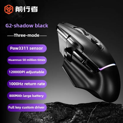 G2 Wired Gaming Mouse 12800DPI Ergonomics RGB Lighting Effect 1000Hz 7000FPS 9 Keys Macro Programming Mouse for Laptops Desktop