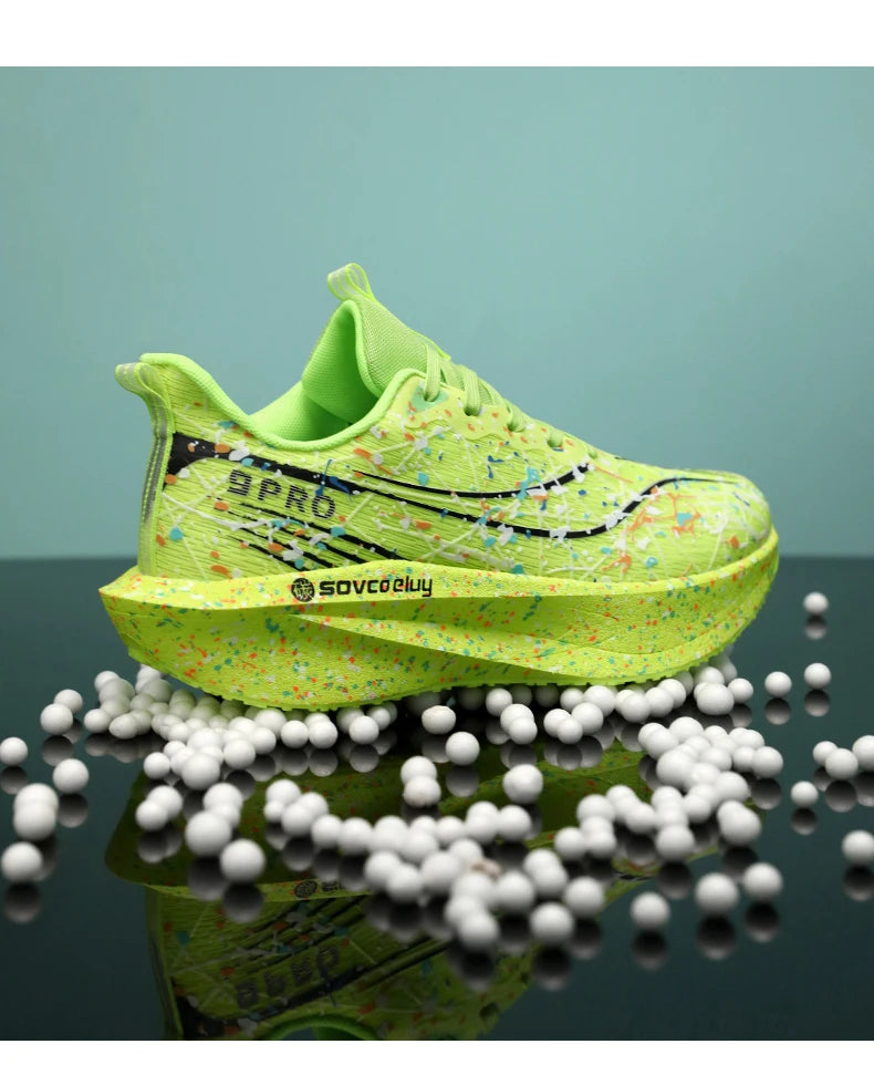 Zapatillas de running con placa de carbono 2026, amortiguación para maratón, deportivas para hombre y mujer, transpirables, ligeras, cómodas, atléticas y antideslizantes