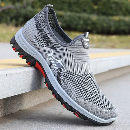 Letnie sneakersy męskie – sportowe buty męskie z siateczki, oddychające buty sportowe z płótna, lekkie sneakersy, tanie buty, wyprzedaż