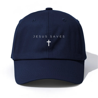 1pc JESUS SAVES Print  Baseball Cap for Adults,Minimalist Retro Style Casual Soft Adjustable Dad Hat,Perfect As Gift