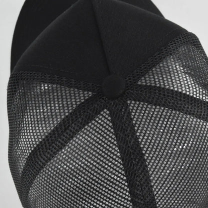 Customized Logo Hard Top 5 Panels Mesh Baseball Cap For Men Women Advertising Cap Breathable Sun Hat Solid Color Visor Gorra