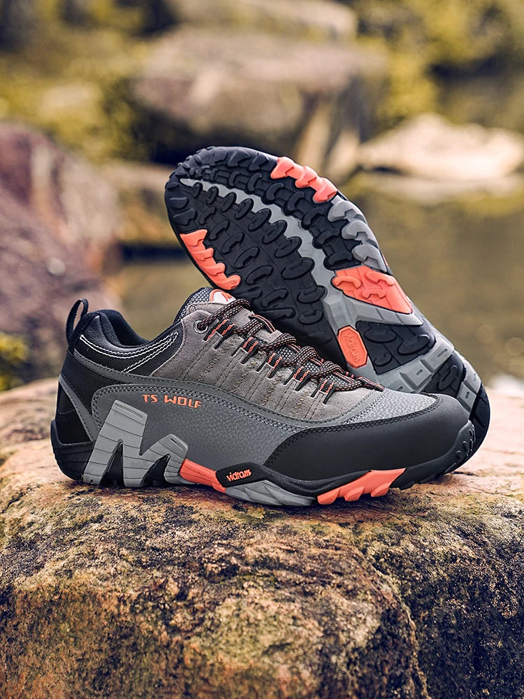Zapatillas de trekking para hombre Outdoor Lover, impermeables, botas de montaña de cuero genuino, calzado táctico para caza en bosque