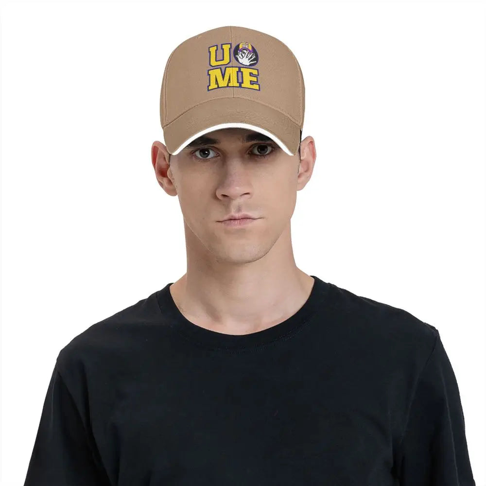 Yellow Wrestling Cena John White Custom Baseball Caps For Mens Unisex Male Beach Sunscreen Hat Snapback Cap