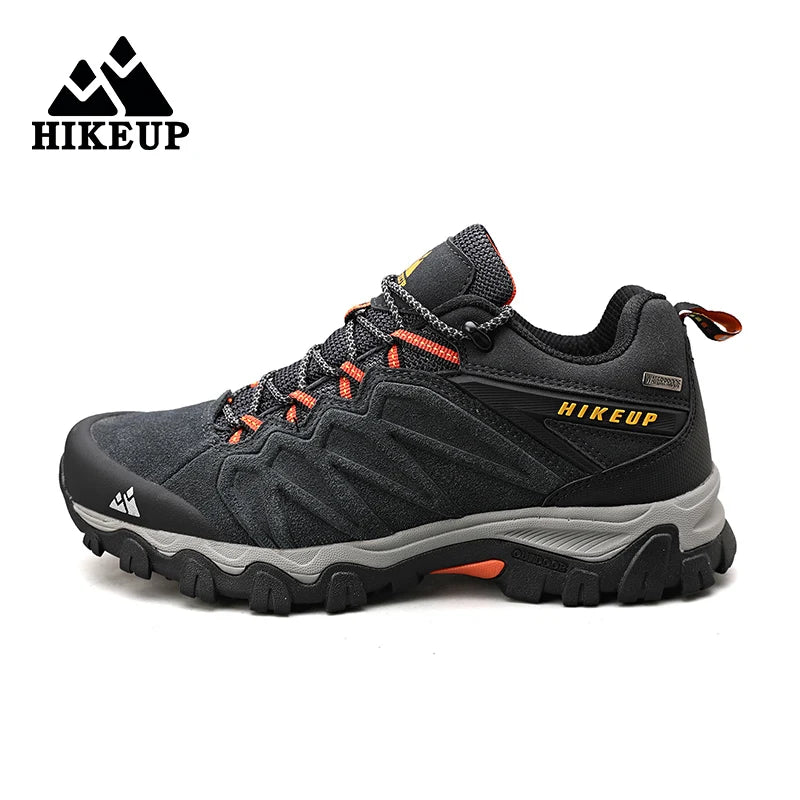 HIKEUP Scarpe da trekking in pelle di alta qualità, resistenti, da outdoor sportivo, da uomo, con lacci, per escursionismo, arrampicata e caccia