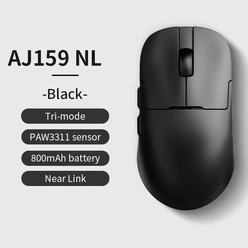 AJAZZ AJ159 NL Wireless Mouse 800mAh Compatible with Games and Office PAW3395 1K Nearlink BT Wireless Mouse Laptop GiftAJAZZ AJ1